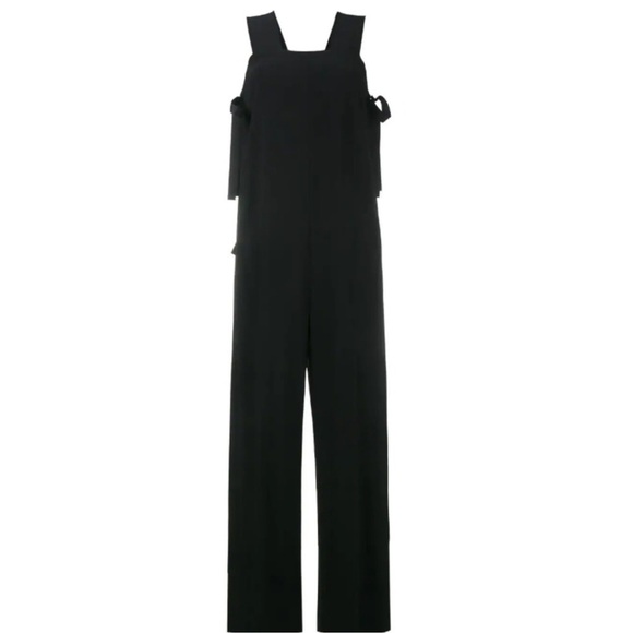 299 Helmut Lang Women's Side Tie Tank Jumpsuit Size XS Color Black - Picture 7 of 12
